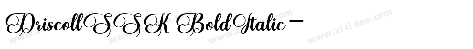 DriscollSSK BoldItalic字体转换